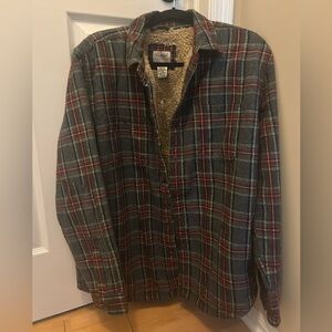 Llbean Plaid Sherpa-Lined Shirt Jacket